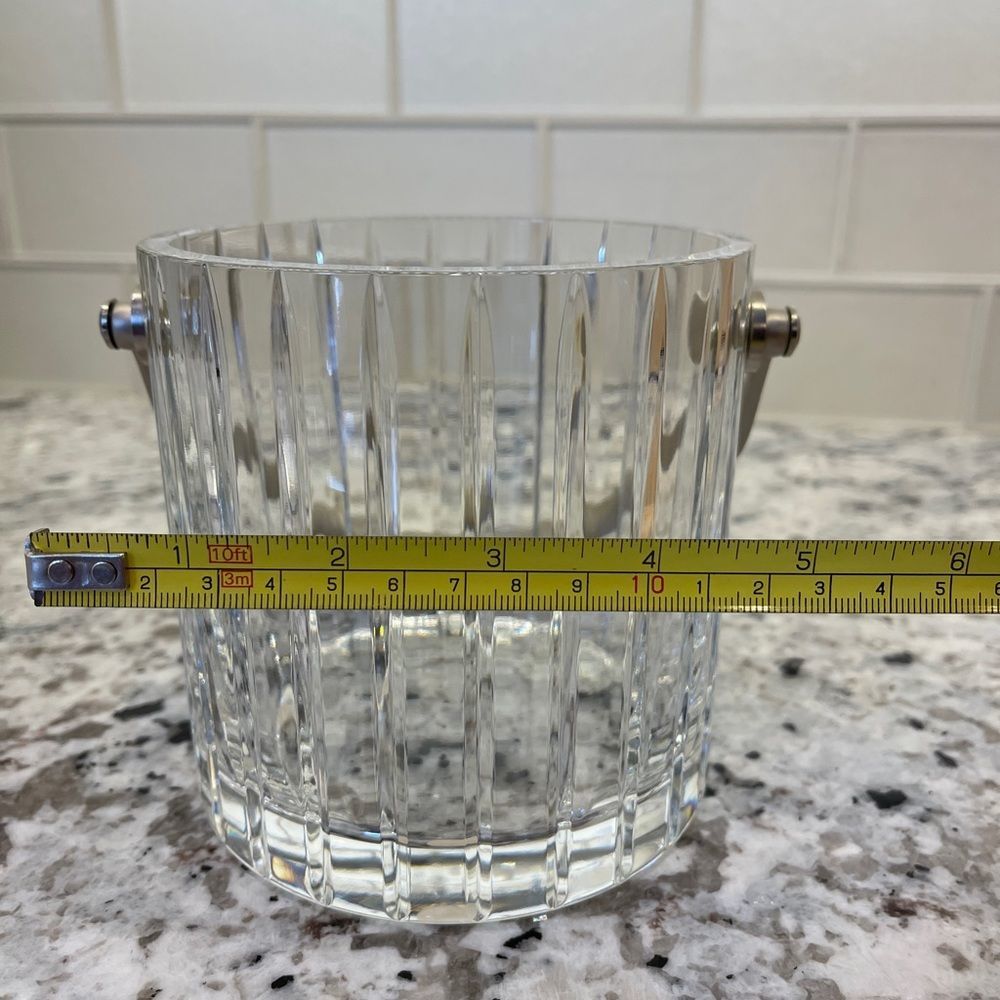 Baccarat Harmonie Crystal Ice Bucket. Made in France. Hand Wash. 5”H Beautiful - Picture 4 of 14